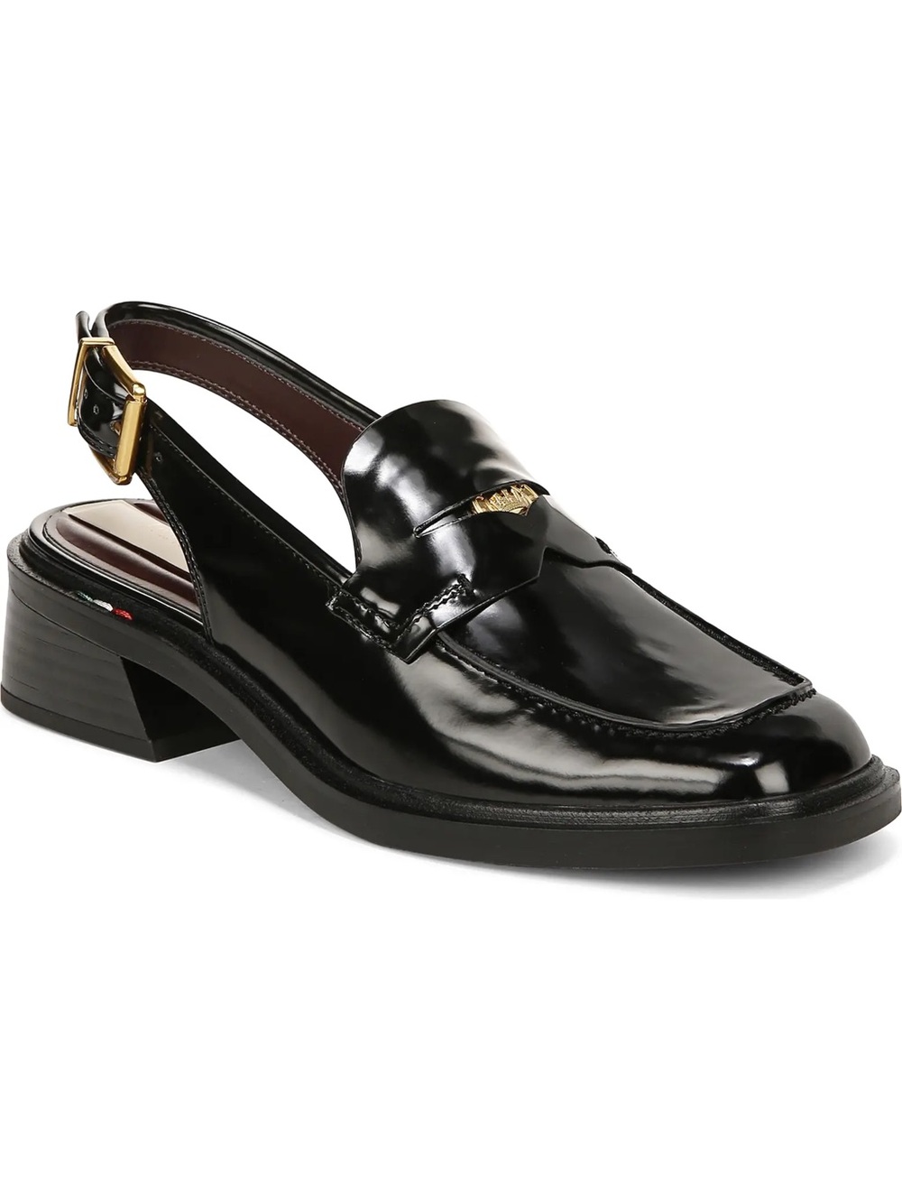 Franco Sarto Giada Slingback Black Loafer Heel